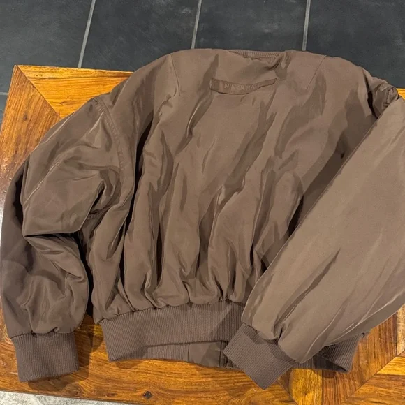 Brown Women's Bomber Jacket - Picture 5 of 8